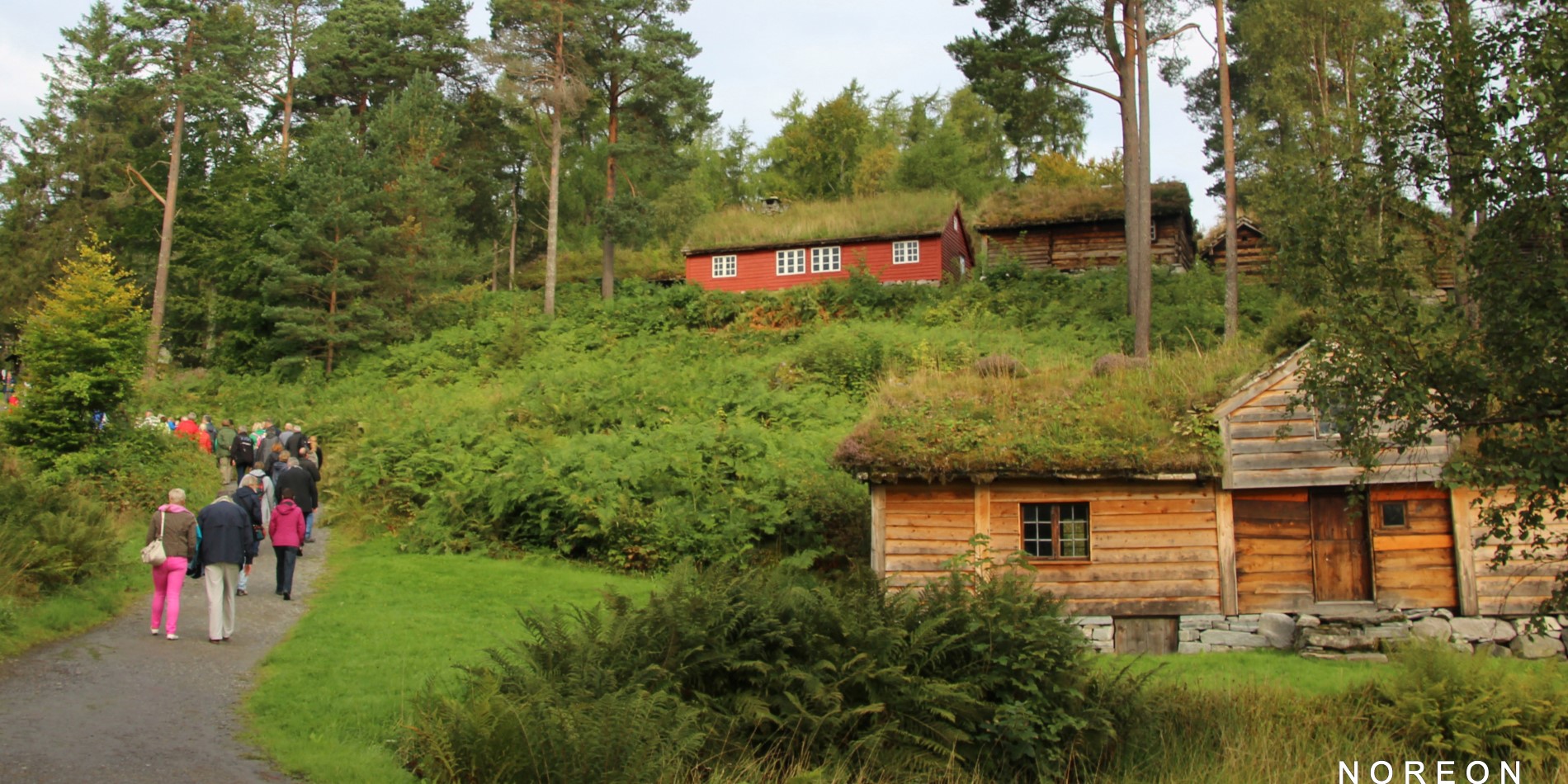 The open-air Sunnmøre Museum of Norway in summer