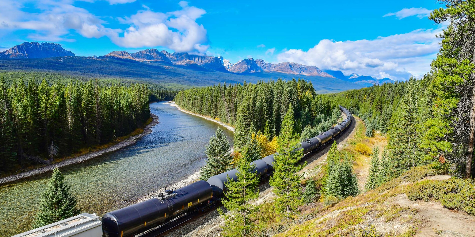 Take a scenic journey on the Rocky Mountaineer train.
