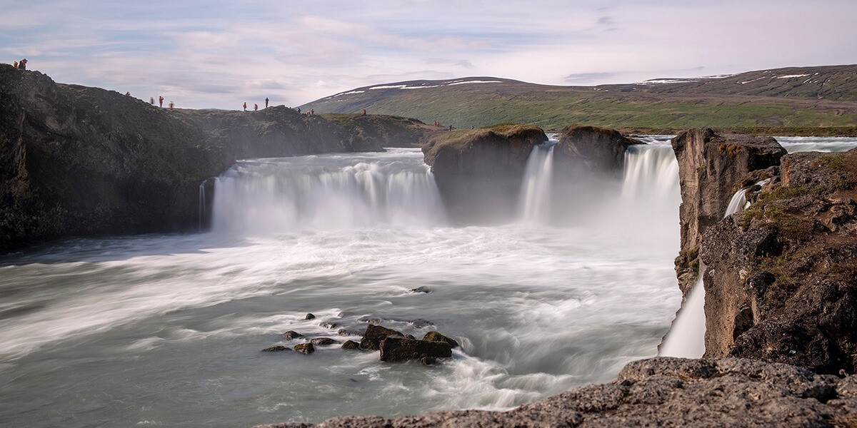The spectacular Goðafoss waterfall, Akureyri, Iceland
