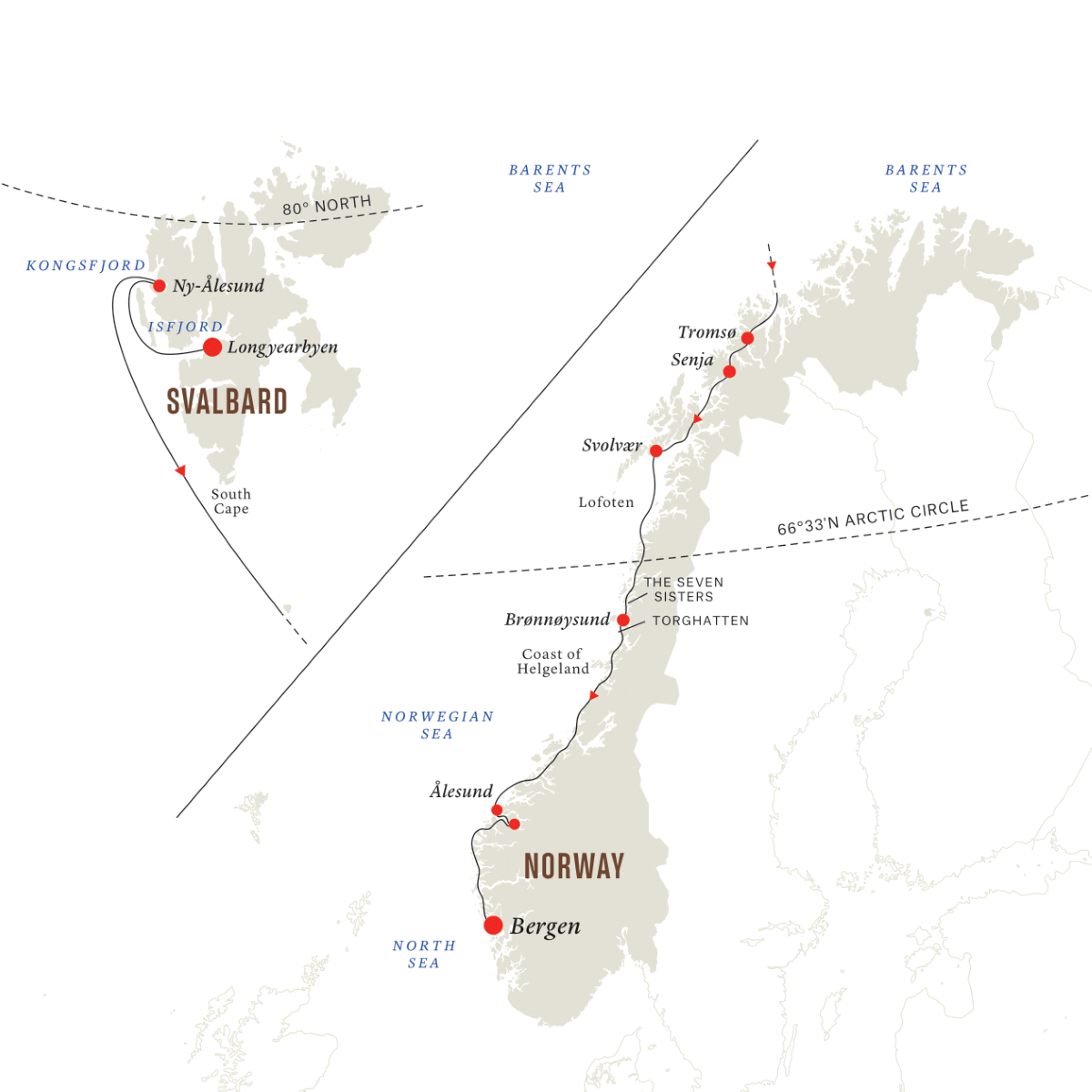 The Svalbard Express – Southbound Voyage from Svalbard to Bergen