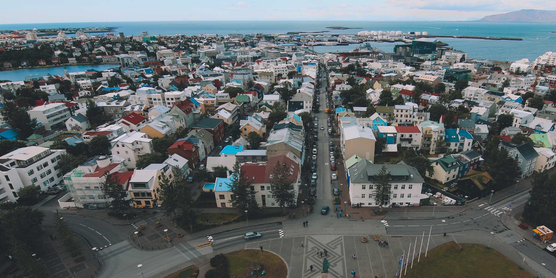 Reykjavik Iceland from above
