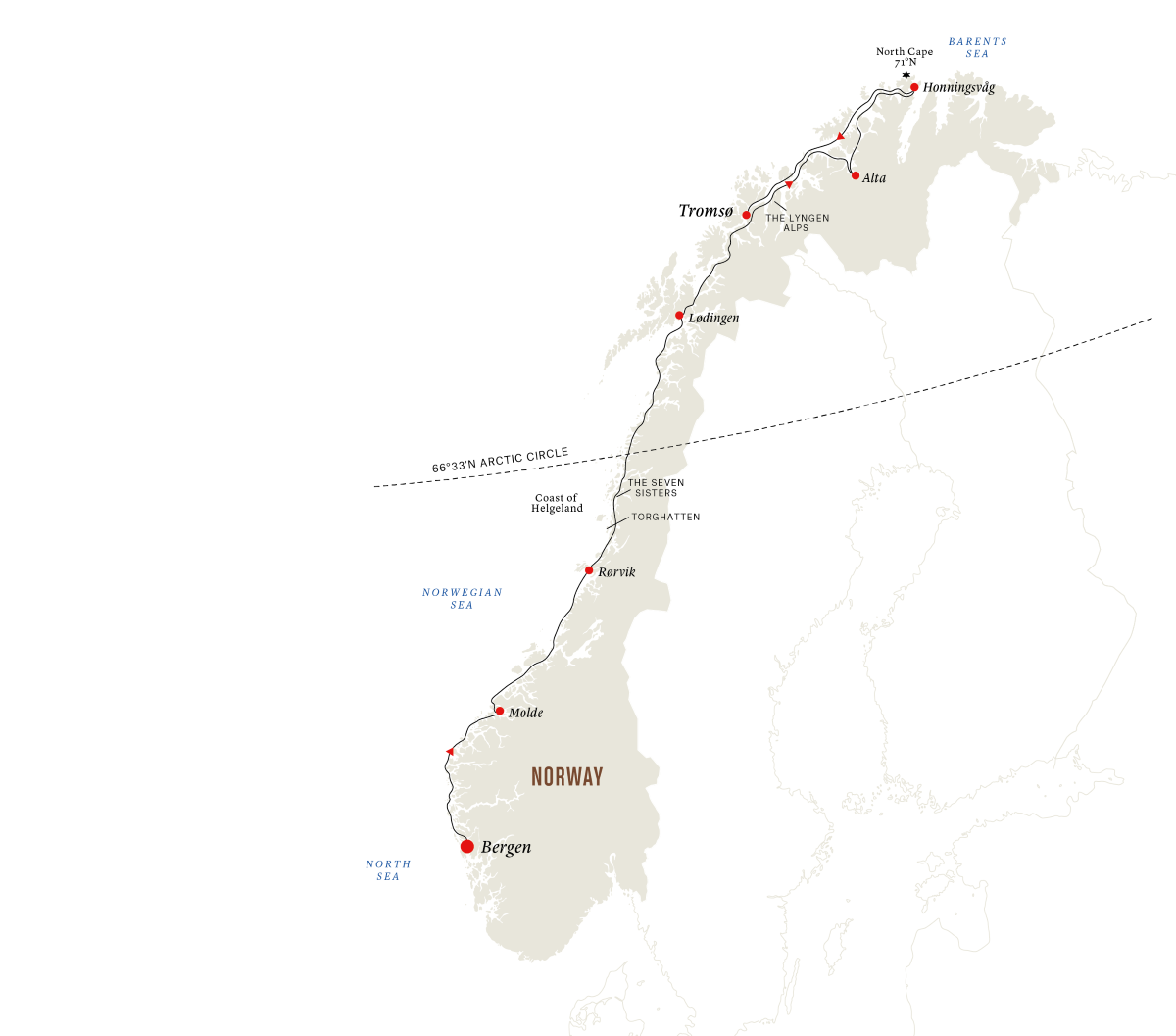 The North Cape Express – Half Voyage from Bergen to Tromsø (2024/25)