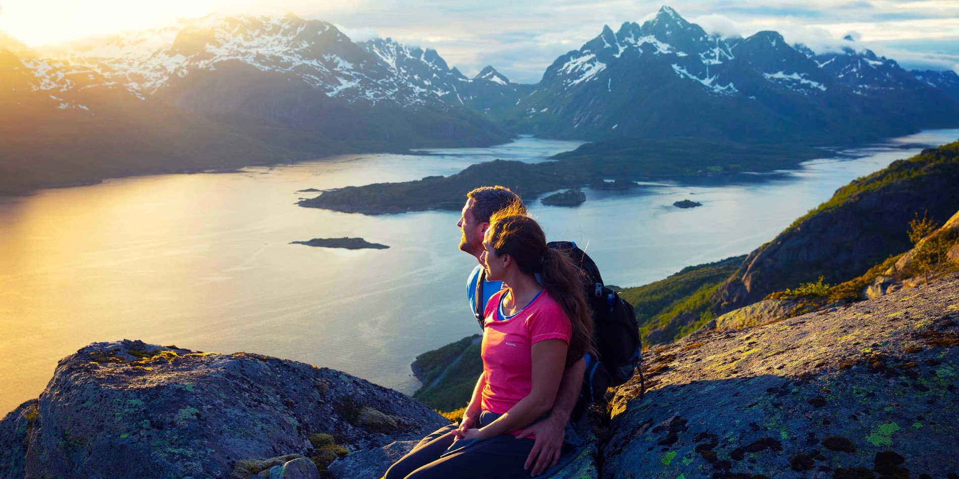 Lofoten's jagged mountain tops are perfect for great hikes and stunning views of Norway's landscape