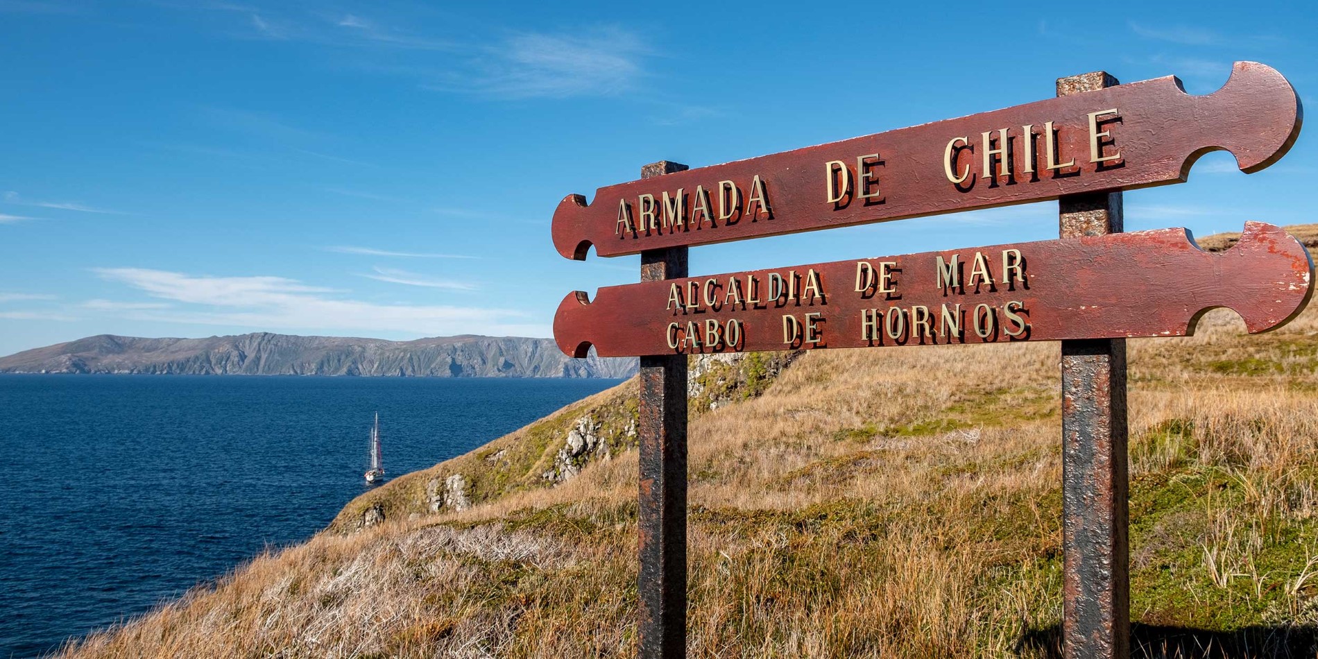 Historic signs in Cape Horn Chile
