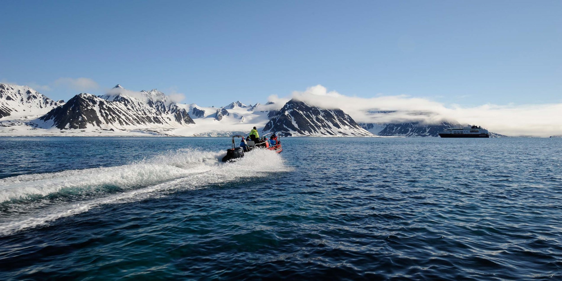 We use our PolarCirkel boats to cruise in fjords and get close to the wildlife